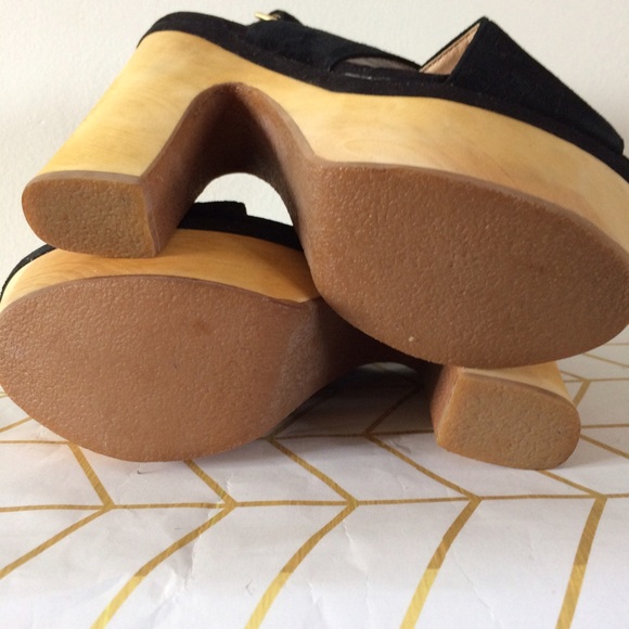 Steve Madden Maxinnee Leather/Wood Platform Sandal - 8.5 - Picture 7 of 8